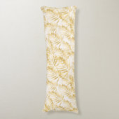 Coussins Longs Feuille de palme d'or tropicale (Devant (Vertical))