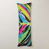 Coussins Longs Feuille tropicale Abstraite vibrante multicolore (Dos (Vertical))