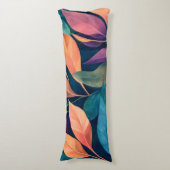 Coussins Longs Feuilles Abstraites Colorées (Devant (Vertical))