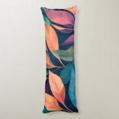Coussins Longs Feuilles Abstraites Colorées (Dos (Vertical))
