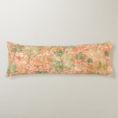 Coussins Longs feuilles Abstraits sur corail rayé arrière - plan (Devant)