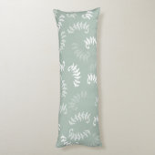 Coussins Longs Feuilles botaniques verts turquoises (Dos (Vertical))