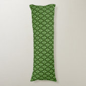 Coussins Longs Feuilles d'arbre de Jade Succulent Vert sur Vert F (Devant (Vertical))