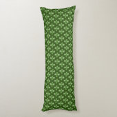 Coussins Longs Feuilles d'arbre de Jade Succulent Vert sur Vert F (Dos (Vertical))