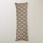 Coussins Longs Feuilles d'arbre de Jade sur fond beige clair (Dos (Vertical))