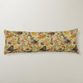 Coussins Longs Feuilles d'automne, baies, champignons et fleurs (Dos)