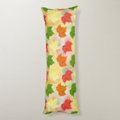 Coussins Longs feuilles d'automne de l'aquarelle (Dos (Vertical))