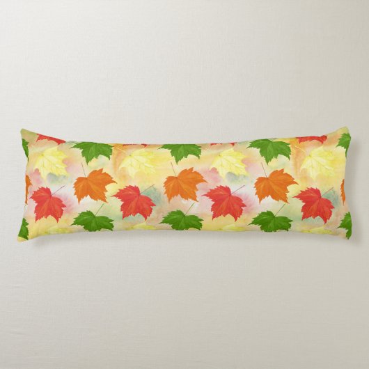 Coussins Longs feuilles d'automne de l'aquarelle (Devant)