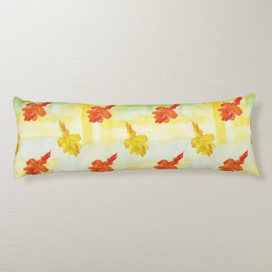 Coussins Longs feuilles d'automne de l'aquarelle (Dos)