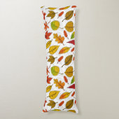 Coussins Longs Feuilles d'automne en blanc (Devant (Vertical))