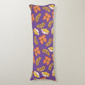 Coussins Longs Feuilles d'automne en chute chaude avec fleurs (Devant (Vertical))
