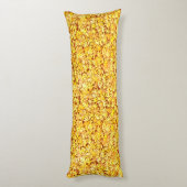 Coussins Longs Feuilles d'automne, jaune doré (Dos (Vertical))