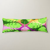 COUSSINS LONGS FEUILLES DE BANANE ABSTRAITE BOTANIQUE (Dos)