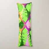 COUSSINS LONGS FEUILLES DE BANANE ABSTRAITE BOTANIQUE (Dos (Vertical))