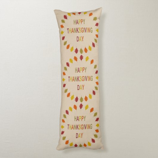 Coussins Longs Feuilles de chêne de Thanksgiving (Dos (Vertical))