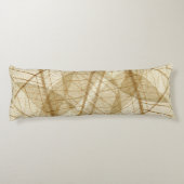 Coussins Longs Feuilles de dentelle de crème pâle rustique (Dos)