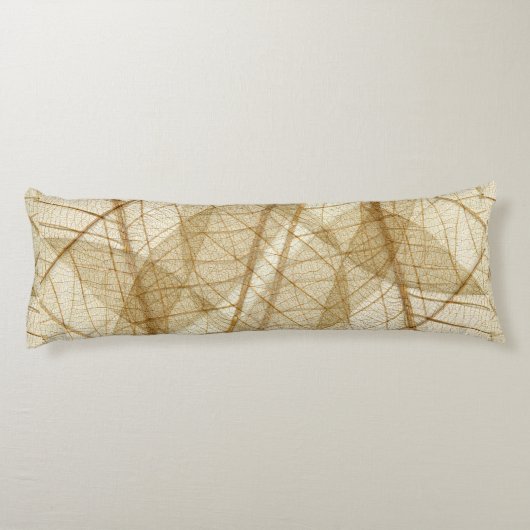 Coussins Longs Feuilles de dentelle de crème pâle rustique (Dos)