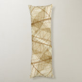 Coussins Longs Feuilles de dentelle de crème pâle rustique (Dos (Vertical))