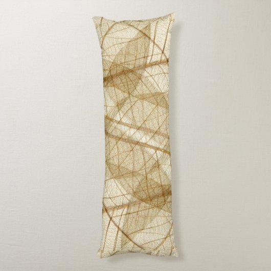 Coussins Longs Feuilles de dentelle de crème pâle rustique (Dos (Vertical))