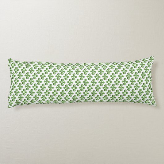 Coussins Longs Feuilles de Jade Succulent Vert sur Blanc (Dos)