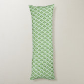 Coussins Longs Feuilles de Jade Succulent Vert sur Vert clair (Dos (Vertical))