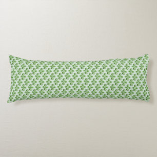 Coussins Longs Feuilles de Jade Succulent Vert sur Vert clair