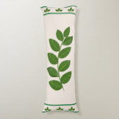 Coussins Longs Feuilles de Laurier Vert Moderne (Devant (Vertical))
