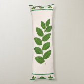 Coussins Longs Feuilles de Laurier Vert Moderne (Dos (Vertical))