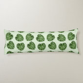 Coussins Longs Feuilles de palmiers, Feuilles verts, Motif tropic (Dos)