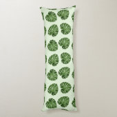 Coussins Longs Feuilles de palmiers, Feuilles verts, Motif tropic (Dos (Vertical))