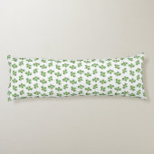 Coussins Longs Feuilles de succulente vertes modernes et amicales (Dos)