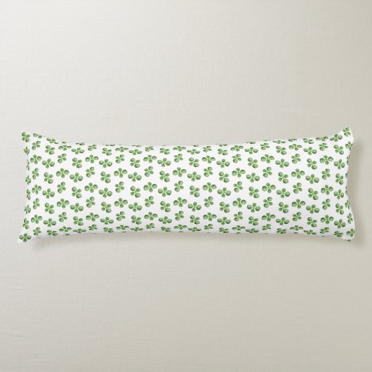 Coussins Longs Feuilles de succulente vertes modernes et amicales (Devant)