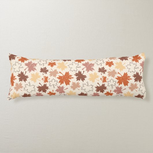 Coussins Longs Feuilles en chute dans la conception de l'automne  (Devant)