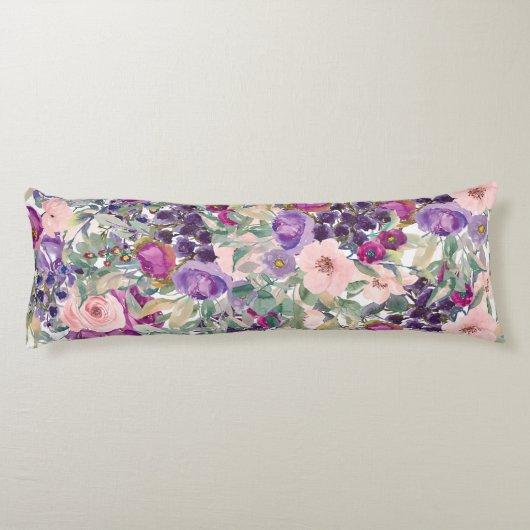 Coussins Longs Feuilles verts de l'âge rose rose vif (Dos)