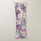 Coussins Longs Feuilles verts de l'âge rose rose vif (Devant (Vertical))