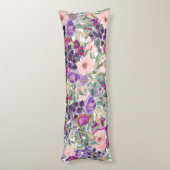 Coussins Longs Feuilles verts de l'âge rose rose vif (Dos (Vertical))