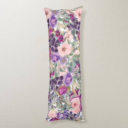 Coussins Longs Feuilles verts de l'âge rose rose vif (Dos (Vertical))