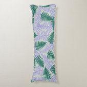 Coussins Longs Feuilles verts pourpre  rétro les années 70 Fleur  (Devant (Vertical))