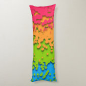 Coussins Longs Fière de Groovy Rétro Bubbly Trippy Funky Panroman (Dos (Vertical))