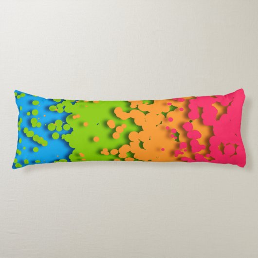Coussins Longs Fière de Groovy Rétro Bubbly Trippy Funky Panroman (Devant)
