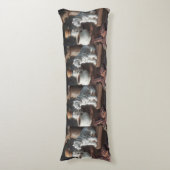 Coussins Longs Figurine de Tigre Blanc – Chocolat Rustique & Café (devant Vertical)