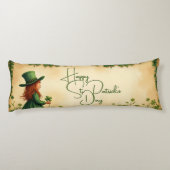 Coussins Longs Fille de la Saint-Patrick avec des trèfles (Dos)