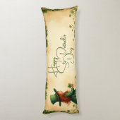 Coussins Longs Fille de la Saint-Patrick avec des trèfles (Dos (Vertical))