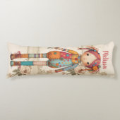 Coussins Longs Fille de tissu patchwork (Devant)