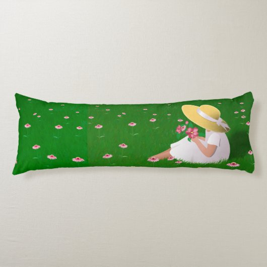 Coussins Longs Fille en herbe (Devant)