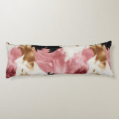 Coussins Longs Fille Rose Black Gold Cowgirl Cowhide (Dos)