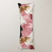 Coussins Longs Fille Rose Black Gold Cowgirl Cowhide (Dos (Vertical))