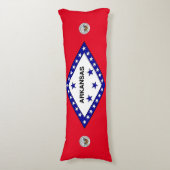 Coussins Longs Flag de l'Arkansas (Devant (Vertical))