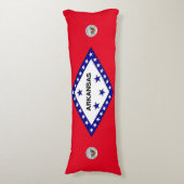 Coussins Longs Flag de l'Arkansas (Devant (Vertical))