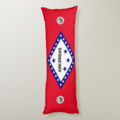 Coussins Longs Flag de l'Arkansas (Dos (Vertical))